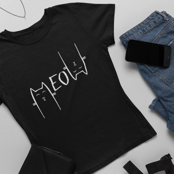 Moteriški marškinėliai "MEOW"