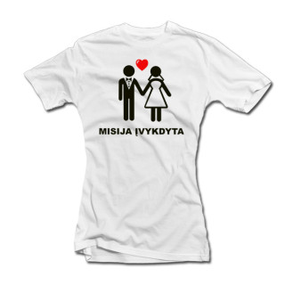 Moteriški marškinėliai "Misija įvykdyta"