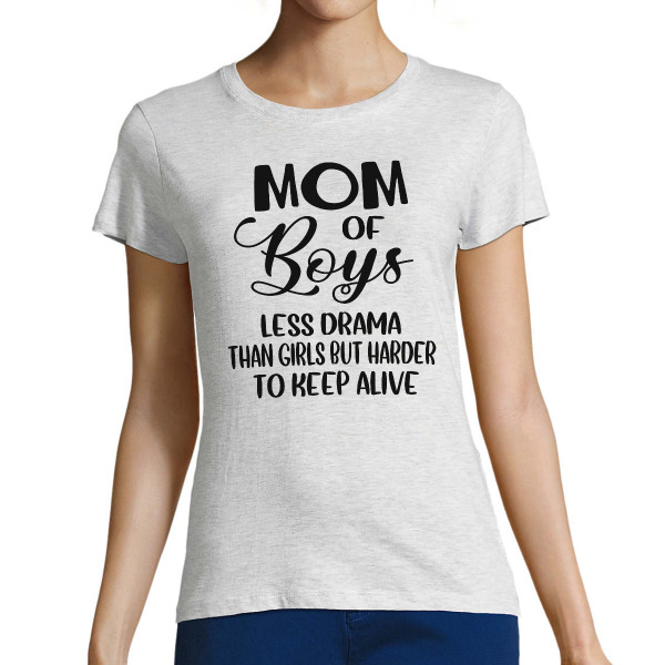 Moteriški marškinėliai "Mom of boys"