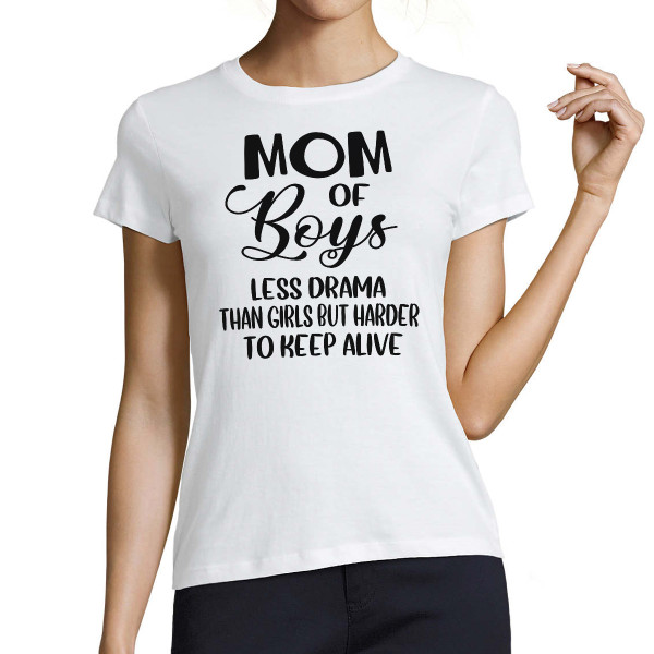 Moteriški marškinėliai "Mom of boys"