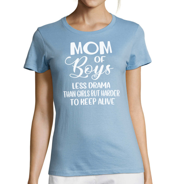 Moteriški marškinėliai "Mom of boys"