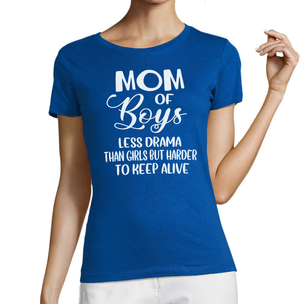 Moteriški marškinėliai "Mom of boys"