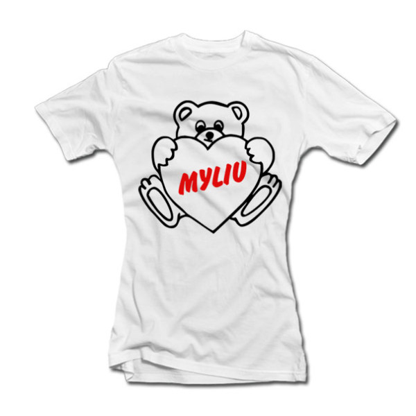 Moteriški marškinėliai "Myliu" Moteriški marškinėliai "Myliu"