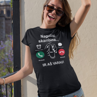 Moteriški marškinėliai "Nagučiai skambina"