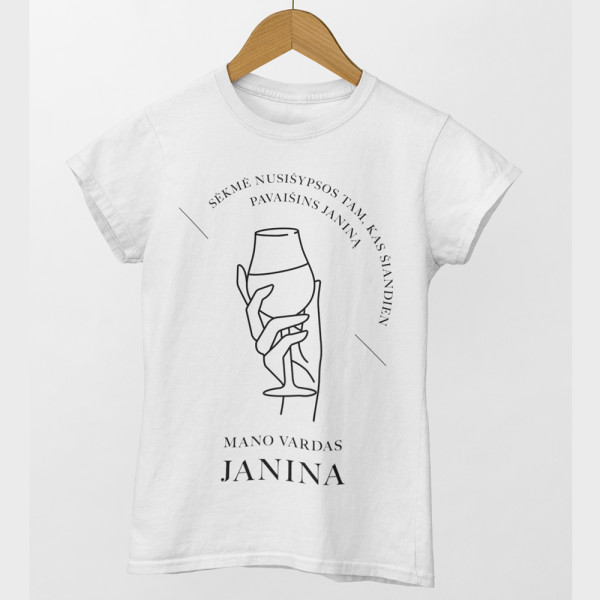Moteriški marškinėliai "Pavaišink Janiną"