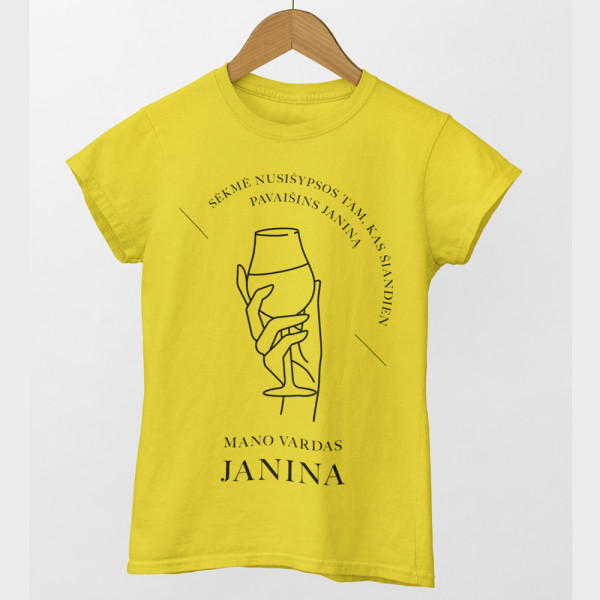Moteriški marškinėliai "Pavaišink Janiną"