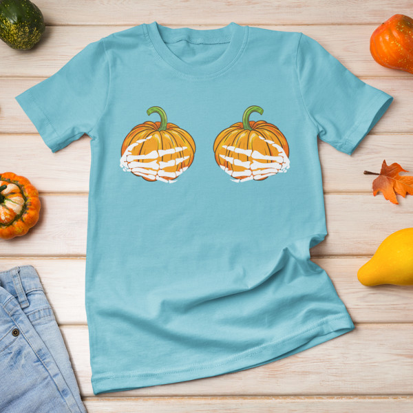 Moteriški marškinėliai " Pumpkin hands"