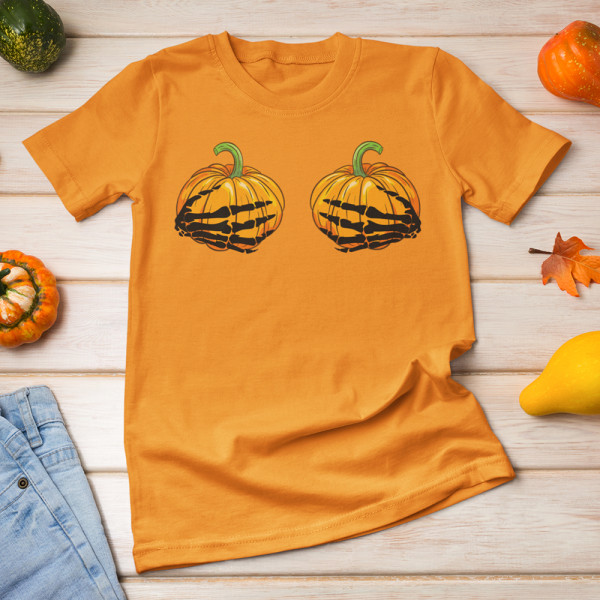 Moteriški marškinėliai " Pumpkin hands"