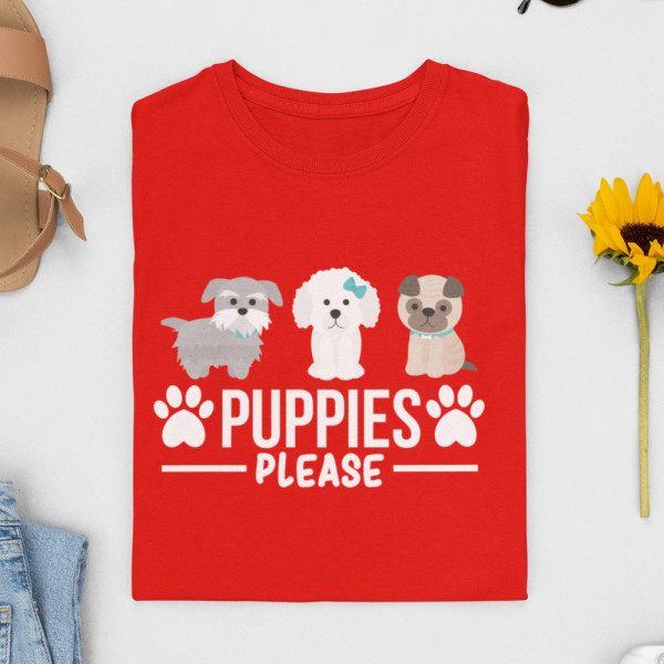 Moteriški marškinėliai "Puppies"