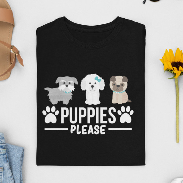 Moteriški marškinėliai "Puppies"