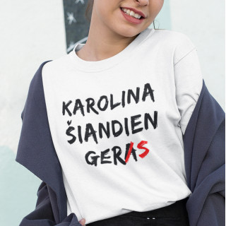 Moteriški marškinėliai "Šiandien gers" su pasirinktu vardu