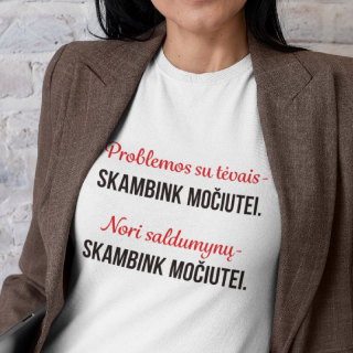 Moteriški marškinėliai "Skambink močiutei"