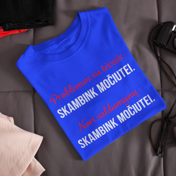 Moteriški marškinėliai "Skambink močiutei" Moteriški marškinėliai "Skambink močiutei"