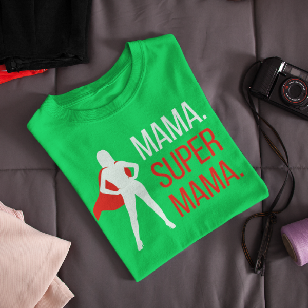 Moteriški marškinėliai "Super mama" Moteriški marškinėliai "Super mama"