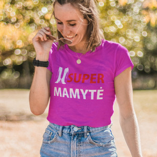 Moteriški marškinėliai "SUPER MAMYTĖ"