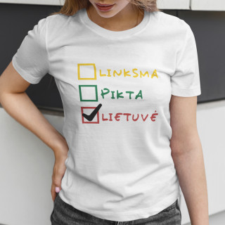 Moteriški marškinėliai "Tiesiog lietuvė"