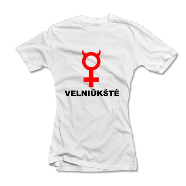 Moteriški marškinėliai "Velniūkštė" Moteriški marškinėliai "Velniūkštė"