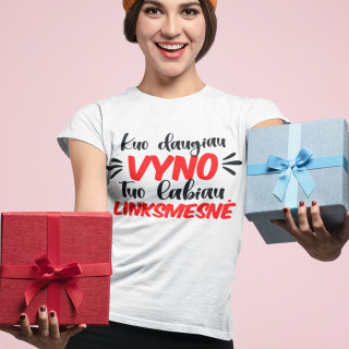 Moteriški marškinėliai "Vyno nauda"