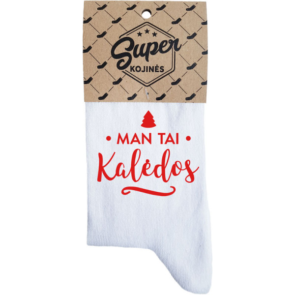 Moteriškos kojinės "Man tai Kalėdos" Moteriškos kojinės "Man tai Kalėdos"
