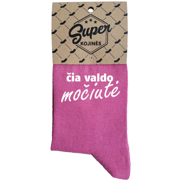 Moteriškos kojinės „Čia valdo močiutė“ Moteriškos kojinės „Čia valdo močiutė“