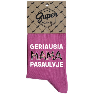 Moteriškos kojinės "Geriausia mama pasaulyje"