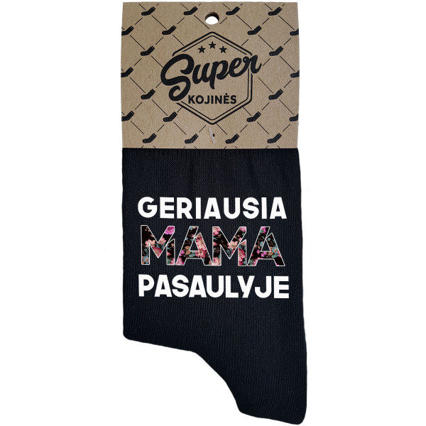 Moteriškos kojinės "Geriausia mama pasaulyje" Moteriškos kojinės "Geriausia mama pasaulyje"