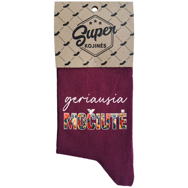 Moteriškos kojinės "Geriausia močiutė" Moteriškos kojinės "Geriausia močiutė"