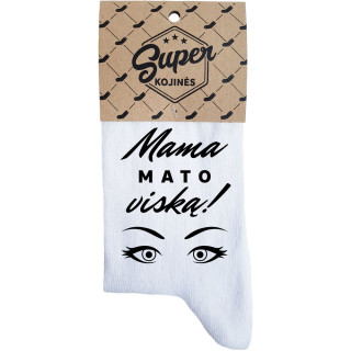 Moteriškos kojinės "Mama mato viską"