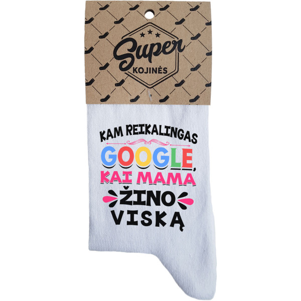 Moteriškos kojinės "Mama žino viską" Moteriškos kojinės "Mama žino viską"