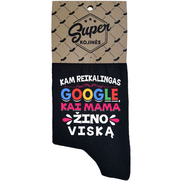 Moteriškos kojinės "Mama žino viską" Moteriškos kojinės "Mama žino viską"