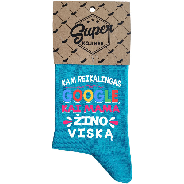 Moteriškos kojinės "Mama žino viską" Moteriškos kojinės "Mama žino viską"