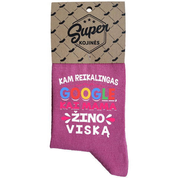 Moteriškos kojinės "Mama žino viską" Moteriškos kojinės "Mama žino viską"