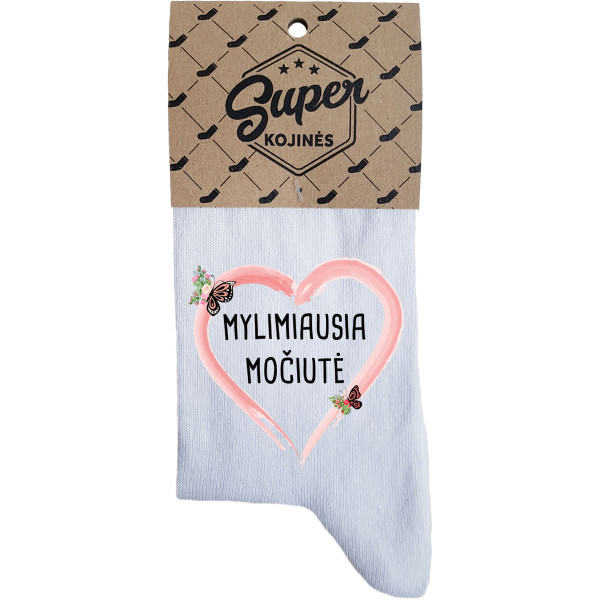 Moteriškos kojinės "Mylimiausia močiutė" Moteriškos kojinės "Mylimiausia močiutė"