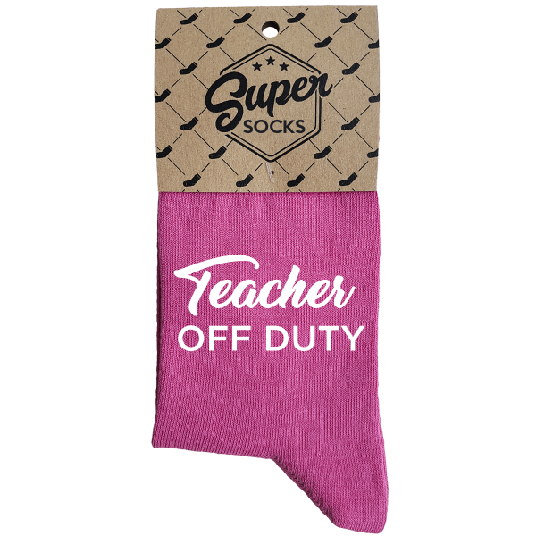Moteriškos kojinės „Teacher off duty“ Moteriškos kojinės „Teacher off duty“