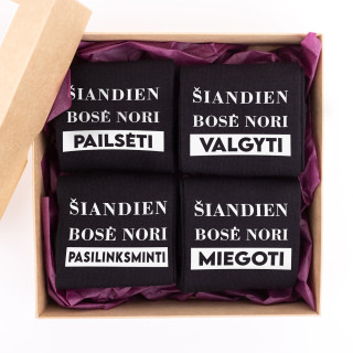 Moteriškų kojinių rinkinys "Bosė šiandien nori"