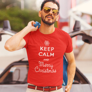 Marškinėliai "Keep calm Merry Christmas"