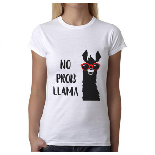 Moteriški marškinėliai "No prob-llama"