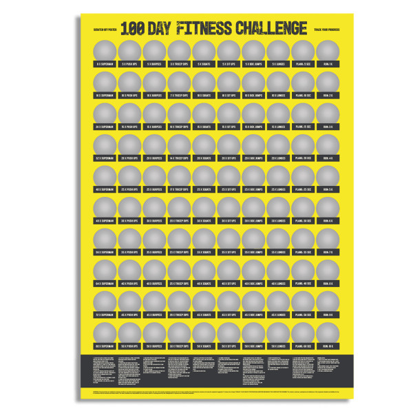 Nutrinamas plakatas "100 days of fitness" Nutrinamas plakatas "100 days of fitness"
