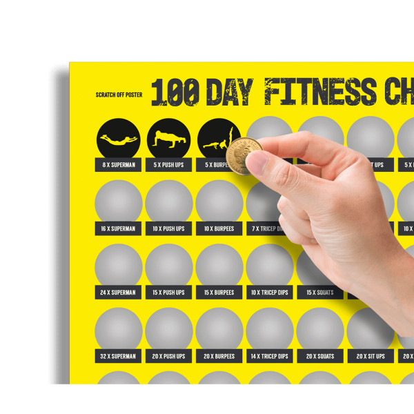 Nutrinamas plakatas "100 days of fitness" Nutrinamas plakatas "100 days of fitness"