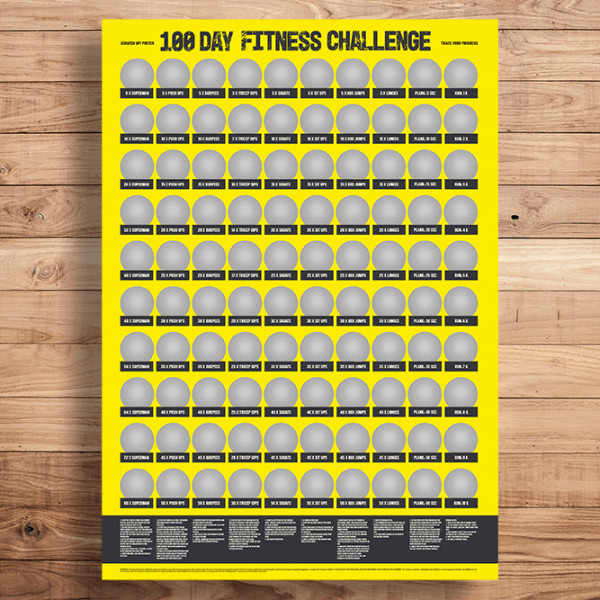 Nutrinamas plakatas "100 days of fitness" Nutrinamas plakatas "100 days of fitness"