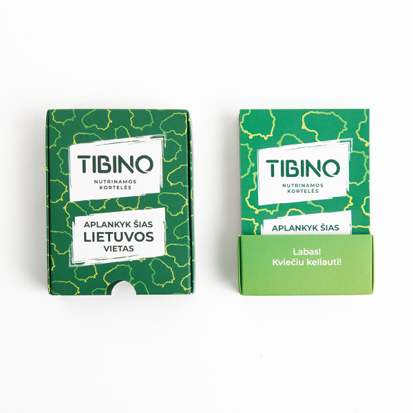 Nutrinamų kortelių rinkinys TIBINO "Aplankyk šias Lietuvos vietas"