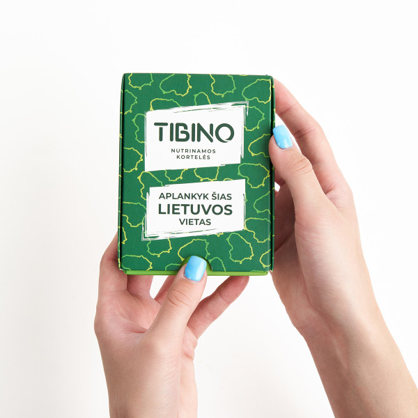 Nutrinamų kortelių rinkinys TIBINO "Aplankyk šias Lietuvos vietas"
