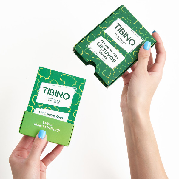 Nutrinamų kortelių rinkinys TIBINO "Aplankyk šias Lietuvos vietas"