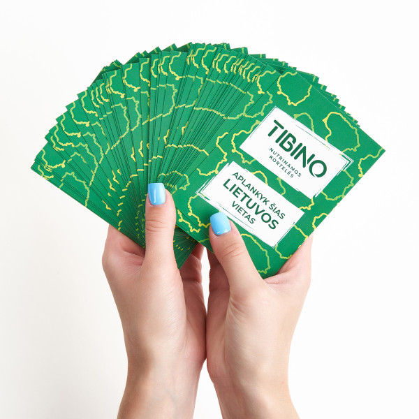 Nutrinamų kortelių rinkinys TIBINO "Aplankyk šias Lietuvos vietas"
