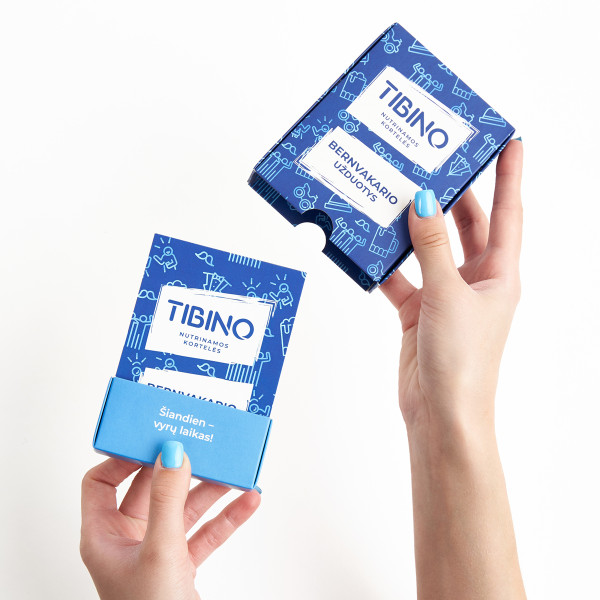 Nutrinamų kortelių rinkinys TIBINO "Bernvakario užduotys"