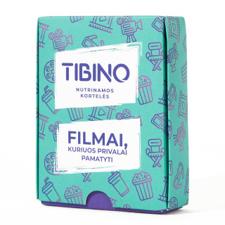 Nutrinamų kortelių rinkinys TIBINO "Filmai, kuriuos privalai pamatyti"