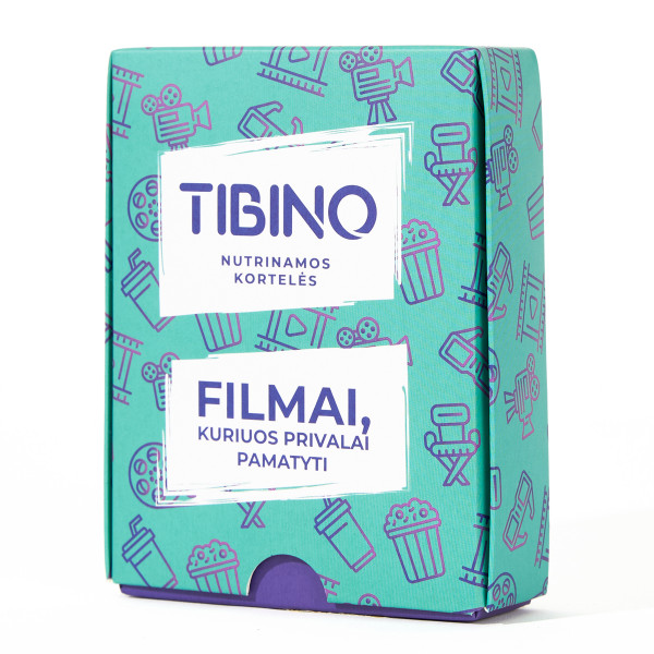 Nutrinamų kortelių rinkinys TIBINO "Filmai, kuriuos privalai pamatyti"