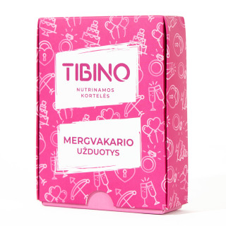 Nutrinamų kortelių rinkinys TIBINO "Mergvakario užduotys"