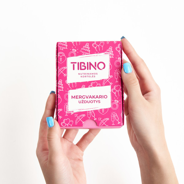 Nutrinamų kortelių rinkinys TIBINO "Mergvakario užduotys"