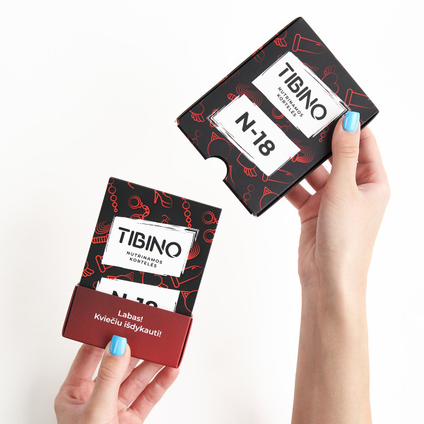 Nutrinamų kortelių rinkinys TIBINO "N-18"